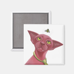 Pink Cat Magnet