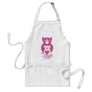 Pink cat mum standard apron