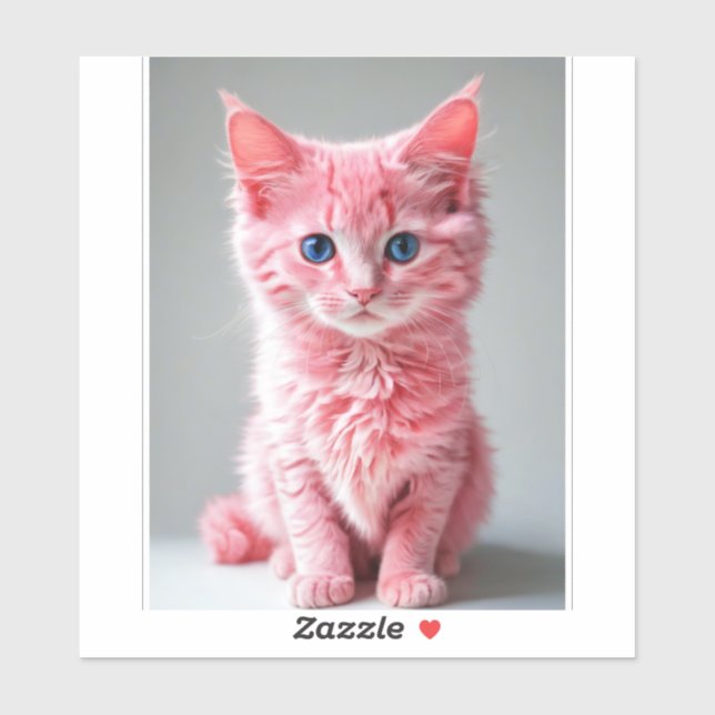 Pink Cat Photo Portrait (Sheet)