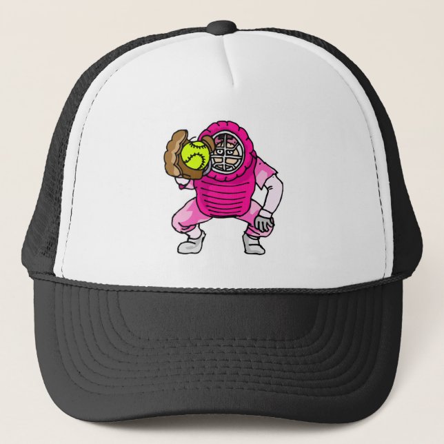Pink Catcher Trucker Hat (Front)