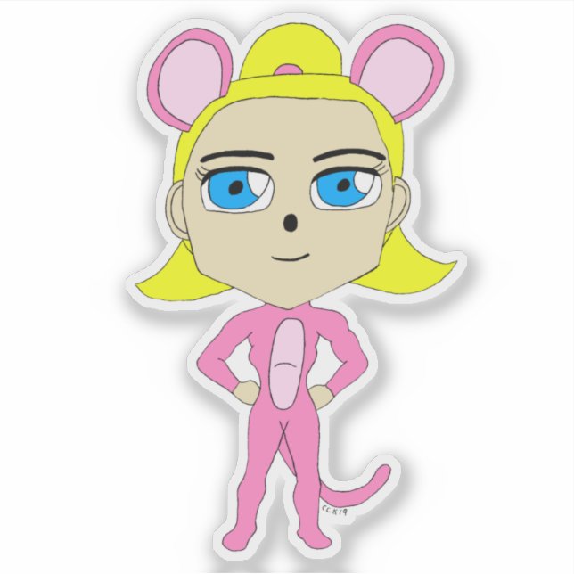 pink catgirl   (Front)