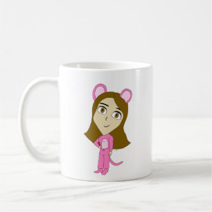 pink catgirl coffee mug