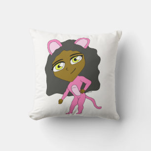 pink catgirl cushion