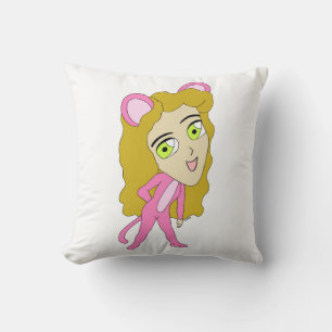 pink catgirl cushion