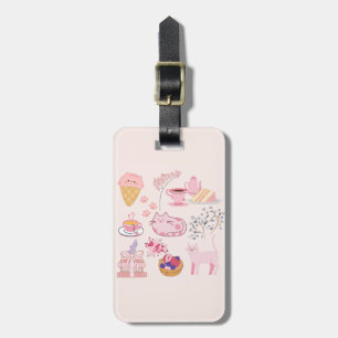 Pink Cats Cosiness Luggage Tag