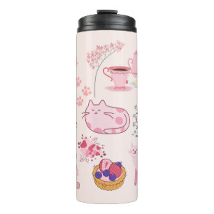  Pink Cats Cosiness Thermal Tumbler