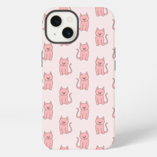 Pink Cats. Pattern iPhone 13 Case