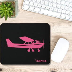 Pink Cessna Aeroplane Girly Aviation Custom Office Mouse Pad
