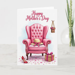 Pink Chair Mothers Day Art Card