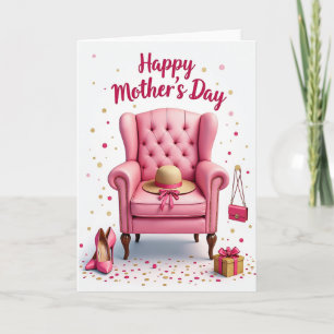 Pink Chair Mothers Day Card