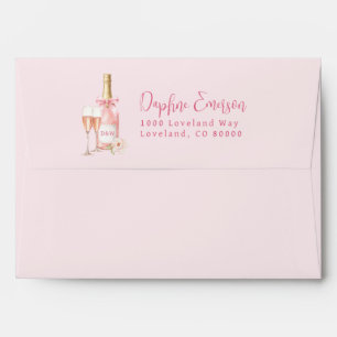 Pink Champagne Bridal Shower Envelope