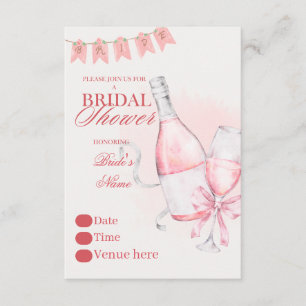 Pink Champagne Bridal Shower Invitation