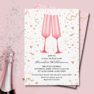 Pink Champagne Bridal Shower Invitation