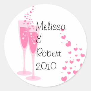 Pink Champagne! Classic Round Sticker