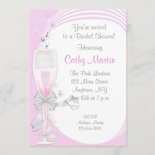 Pink Champagne Invitation