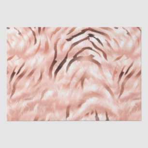 Pink Champagne Rose Glam Zebra Tissue Paper