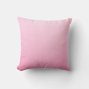Pink Champagne with Tiny Bubbles Background Art Cushion