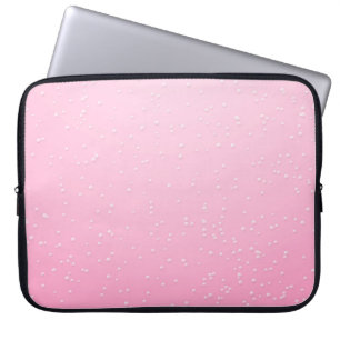 Pink Champagne with Tiny Bubbles Background Art Laptop Sleeve
