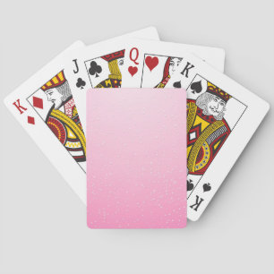 Pink Champagne with Tiny Bubbles Background Art Playing Cards