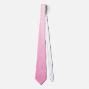 Pink Champagne with Tiny Bubbles Background Art Tie