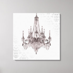 Pink Chandelier Canvas Print