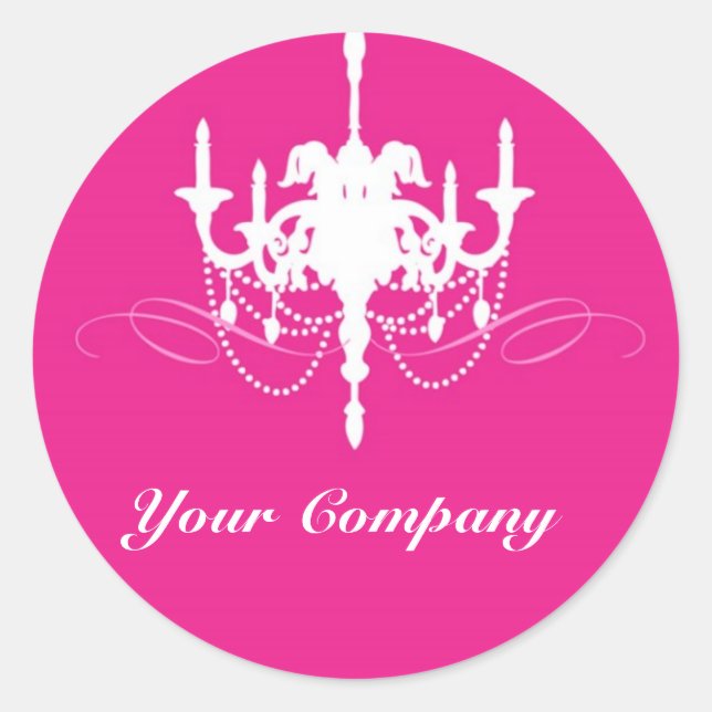 Pink Chandelier Custom Sticker (Front)