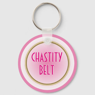 Pink Chastity Belt Key Ring