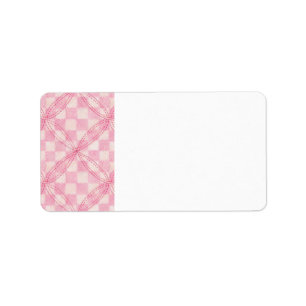 PINK CHECK QUILT Address Labels