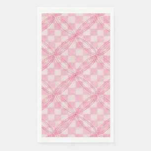 PINK CHECK QUILT Guest Towel Paper Napkins