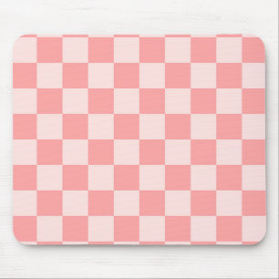 Pink Checkerboard Mouse Pad