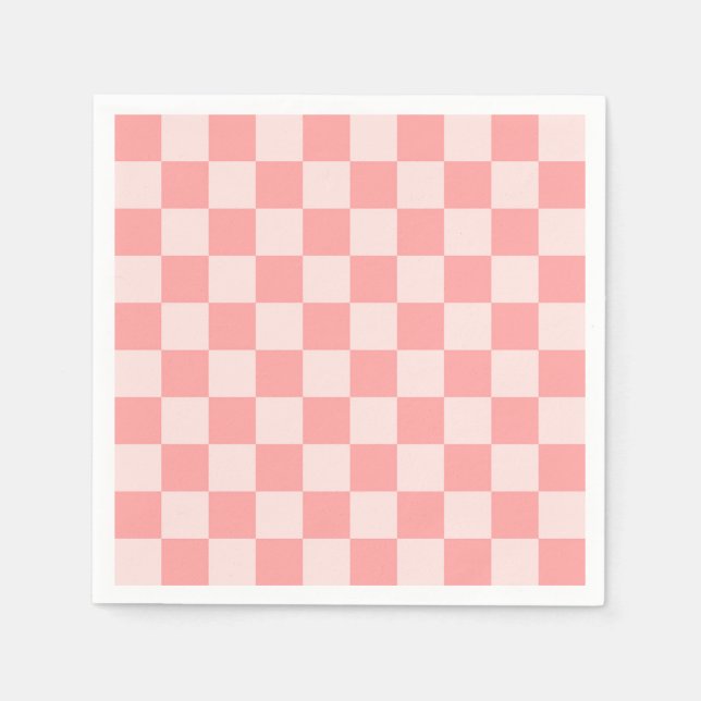 Pink Checkerboard Napkin (Front)