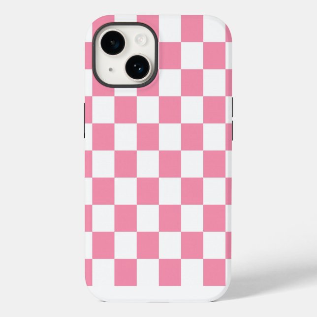 Pink Checkered Pattern Case-Mate iPhone Case (Back)