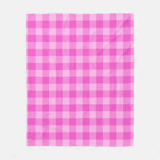 Pink Checkered Square Seamless Pattern  Fleece Blanket