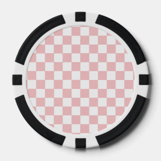 Pink Checkers Poker Chips