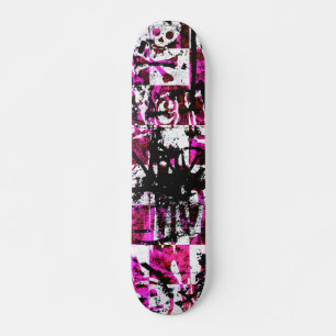 Pink Checkers Skateboard