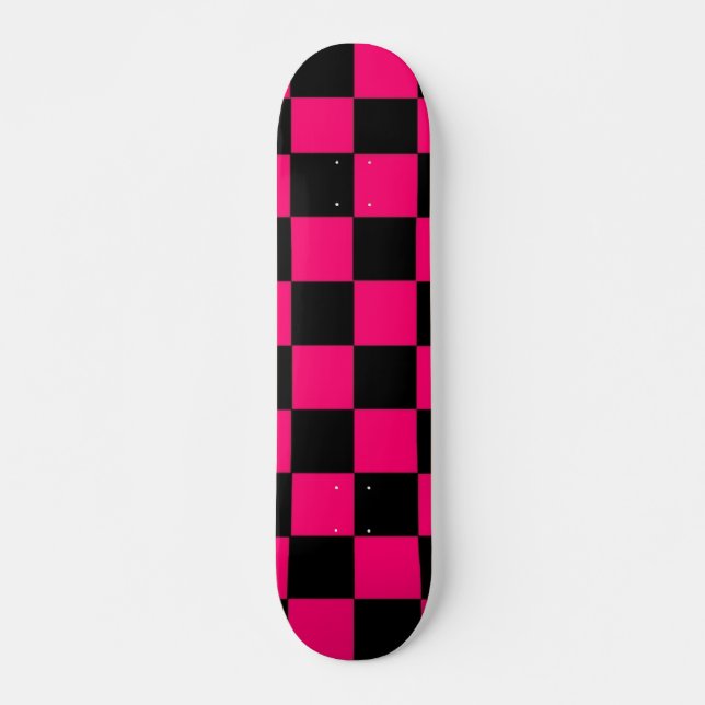 Pink Checks Skateboard (Front)