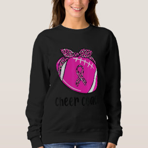 Pink Cheer Coach Football Mom Cheerleading Breast Sweatshirt
