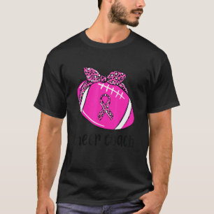 Pink Cheer Coach Football Mum Cheerleading Breast T-Shirt