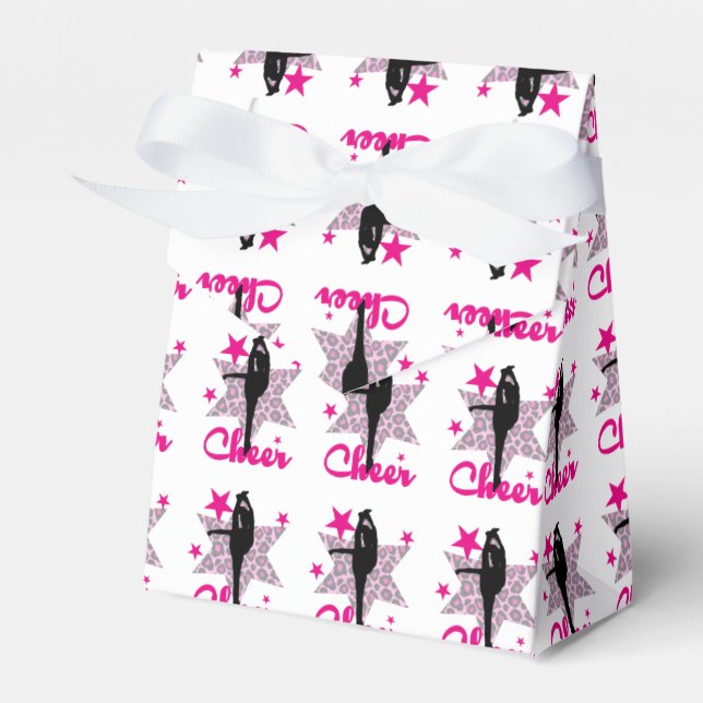Pink Cheerleader Favour Box (Front Side)