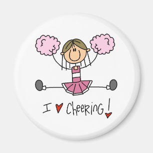 Pink Cheerleader Magnet