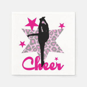 Pink Cheerleader Napkin