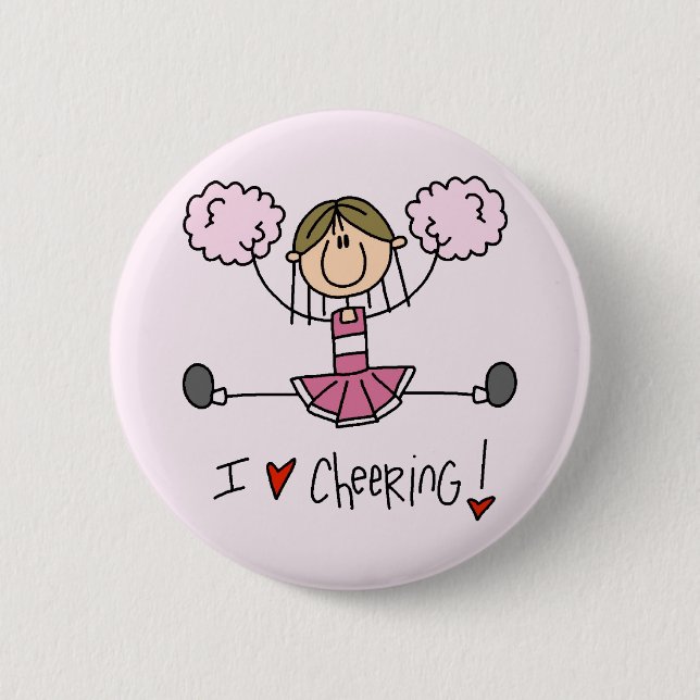 Pink Cheerleader Tshirts and Gifts 6 Cm Round Badge (Front)