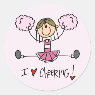 Pink Cheerleader Tshirts and Gifts Classic Round Sticker