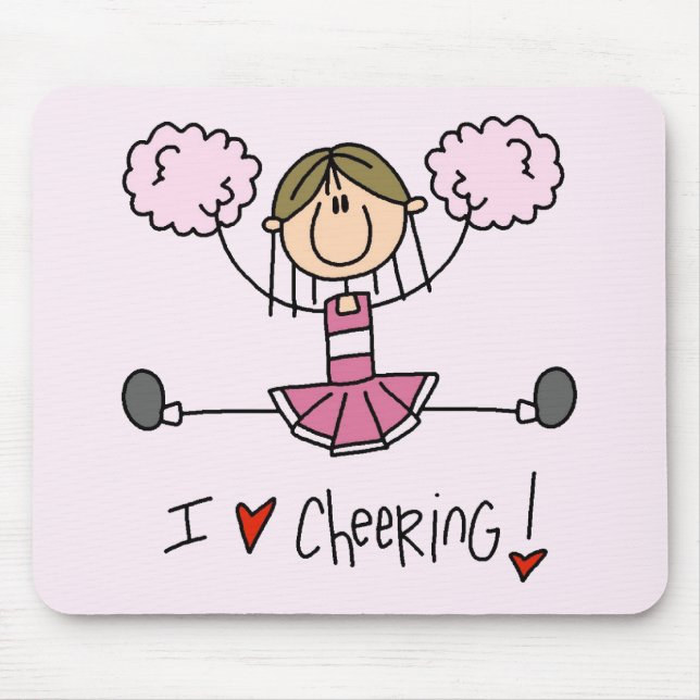 Pink Cheerleader Tshirts and Gifts Mouse Pad (Front)