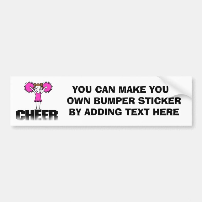 Pink Cheerleading T-shirts and Gifts Bumper Sticker (Front)