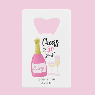 Pink Cheers to 30 years bubbly 30th birthday party