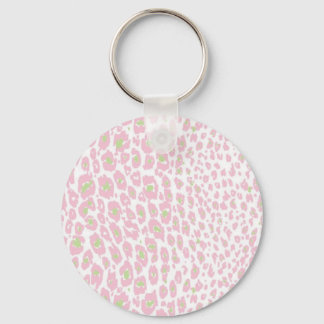 Pink Cheetah Key Ring