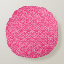 Pink Cheetah Leopard Print round pillow