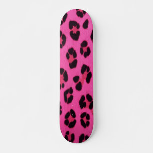 Pink Cheetah Print Bold Design Skateboard