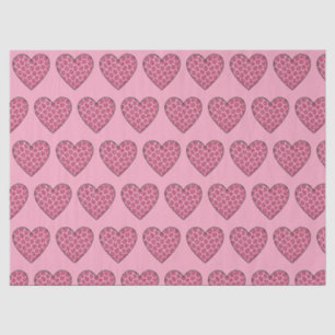 Pink Cheetah Print Hearts Tissue Paper